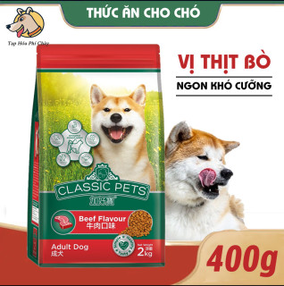 Thức Ăn Hạt Cho Chó Classic Pets 400g Vị Bò Cho Chó Lớn thumbnail