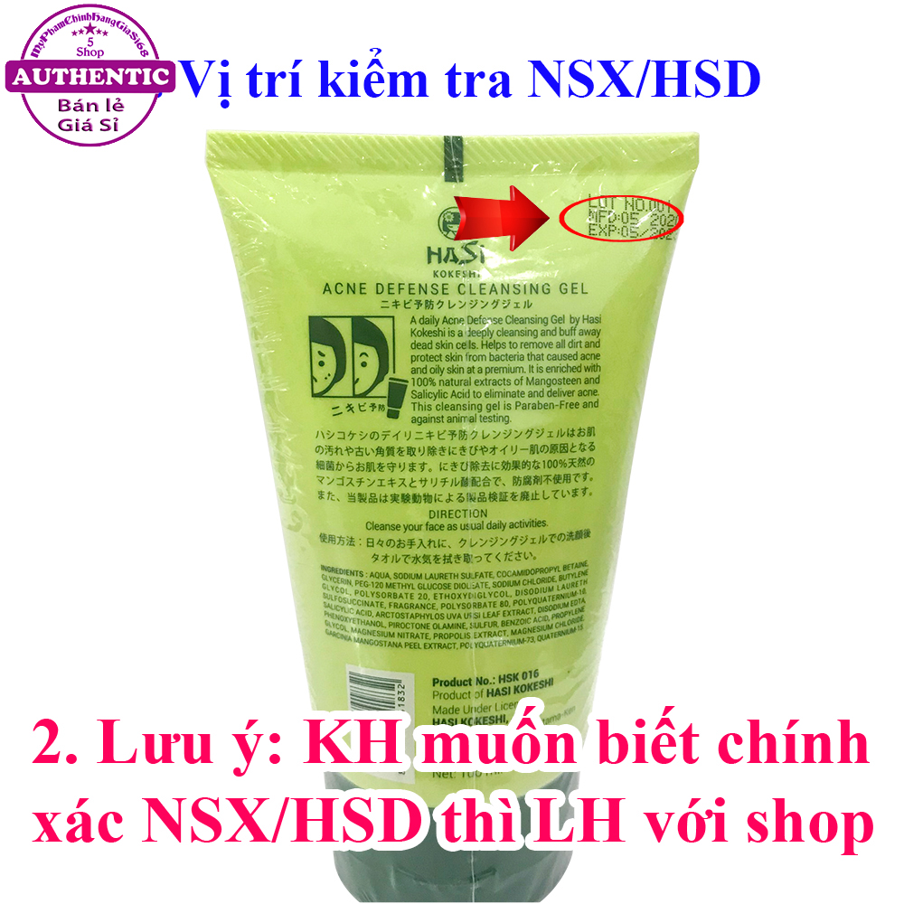 Sữa Rửa Mặt HASI Dạng Gel Dành Cho Da Mụn 100ml