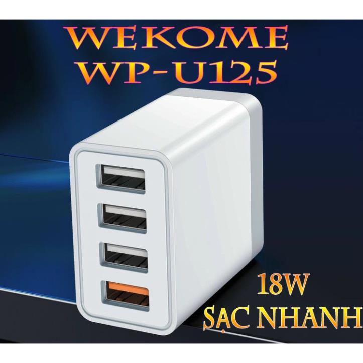 Cóc sạc nhanh wekome wp-u125 4 cổng usb