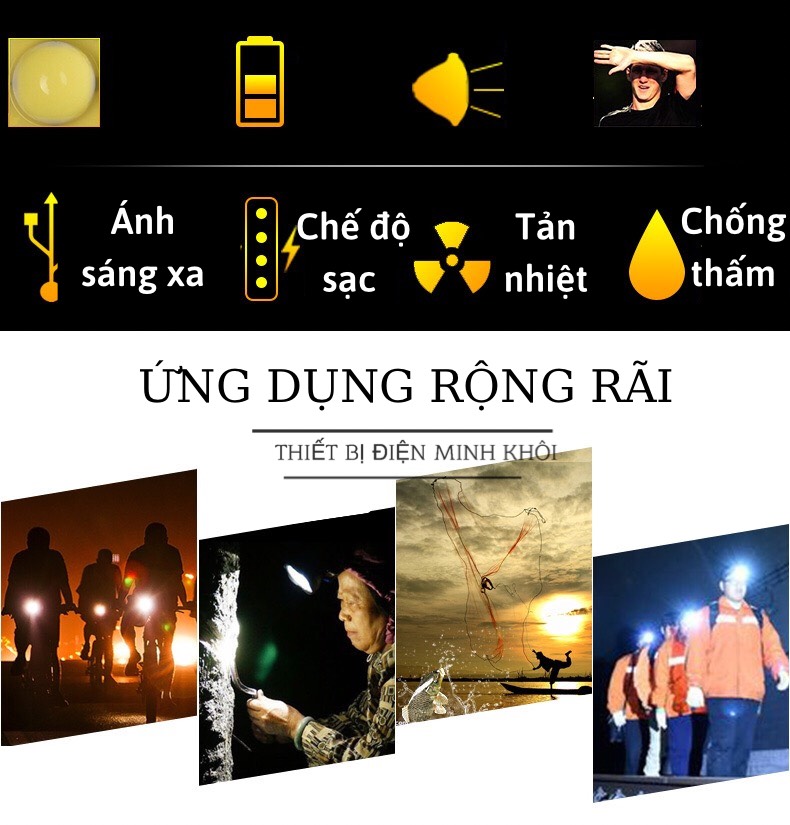 Flashlight tactical head super bright rechargeable power Dawn, the flashlight tactical head rechargeable power battery Buffalo, den doi dau battery Buffalo