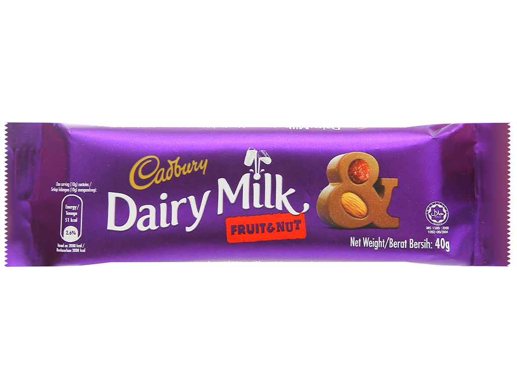 [HCM]2 Socola sữa trái cây Cadbury Dairy Milk 40g