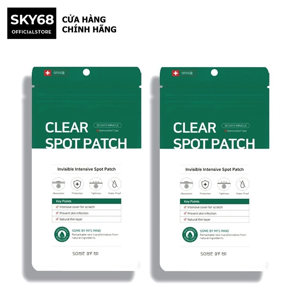 Combo 2 Miếng Dán Mụn Some By Mi Clear Spot Patch (Set 18 miếng) x 2