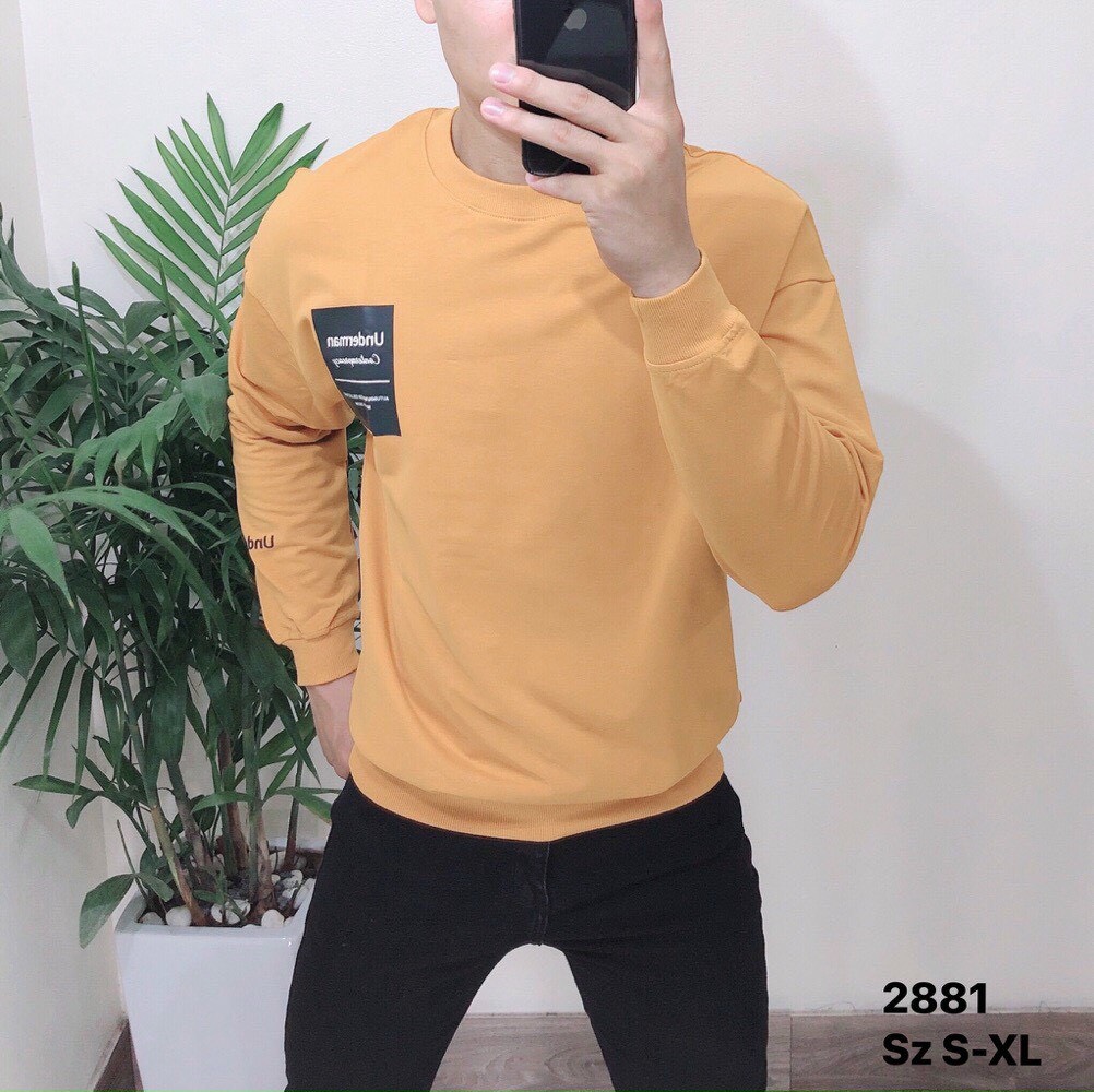 [HCM]Áo thun nam dài tay thu đông cao cấp màu vàng  áo thun nam cổ tròn tay dài mặc mát thời trang cao cấp LULY FASHION HD113
