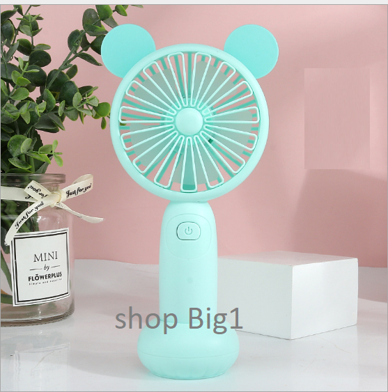 Quạt mini cầm tay tai thú có đèn Led