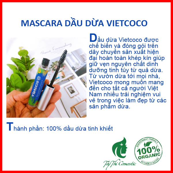 Mascara Dầu Dừa Vietcoco Dưỡng Mi