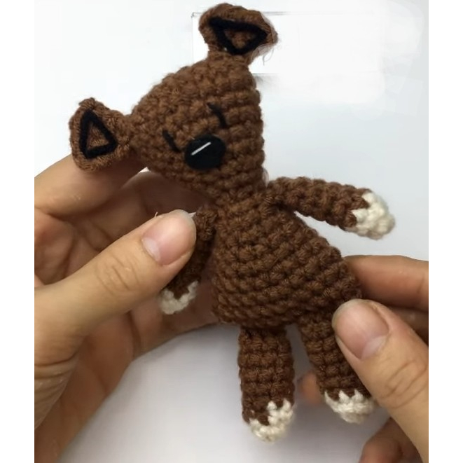 Móc khóa gấu Mr Bean's Teddy bằng len handmade