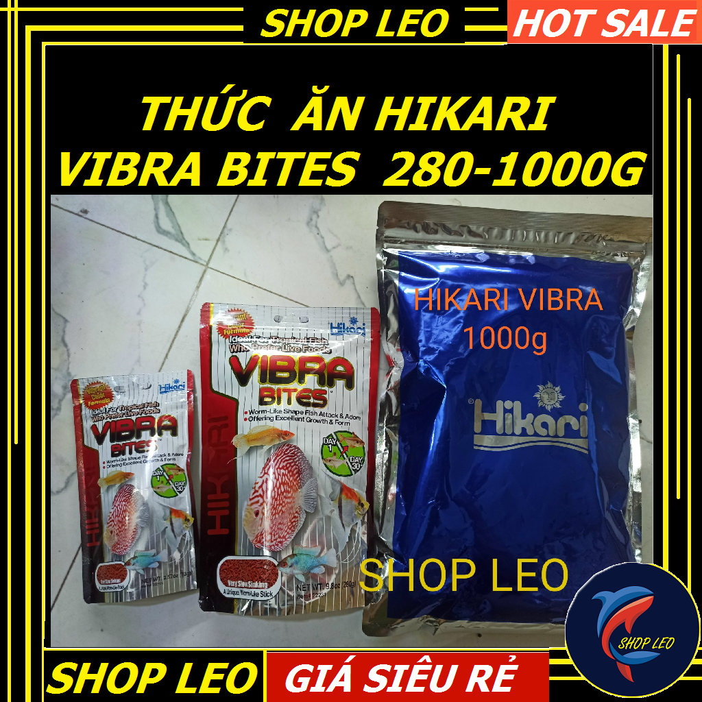 [Hoàn Tiền 10%]Thức ăn Hikari vibra bites (gói lớn )-tăng màu cho cá đĩa, cá cầu vồng- cá phượng hoàng-thần tiên- cá nhiệt đợi-shopleo