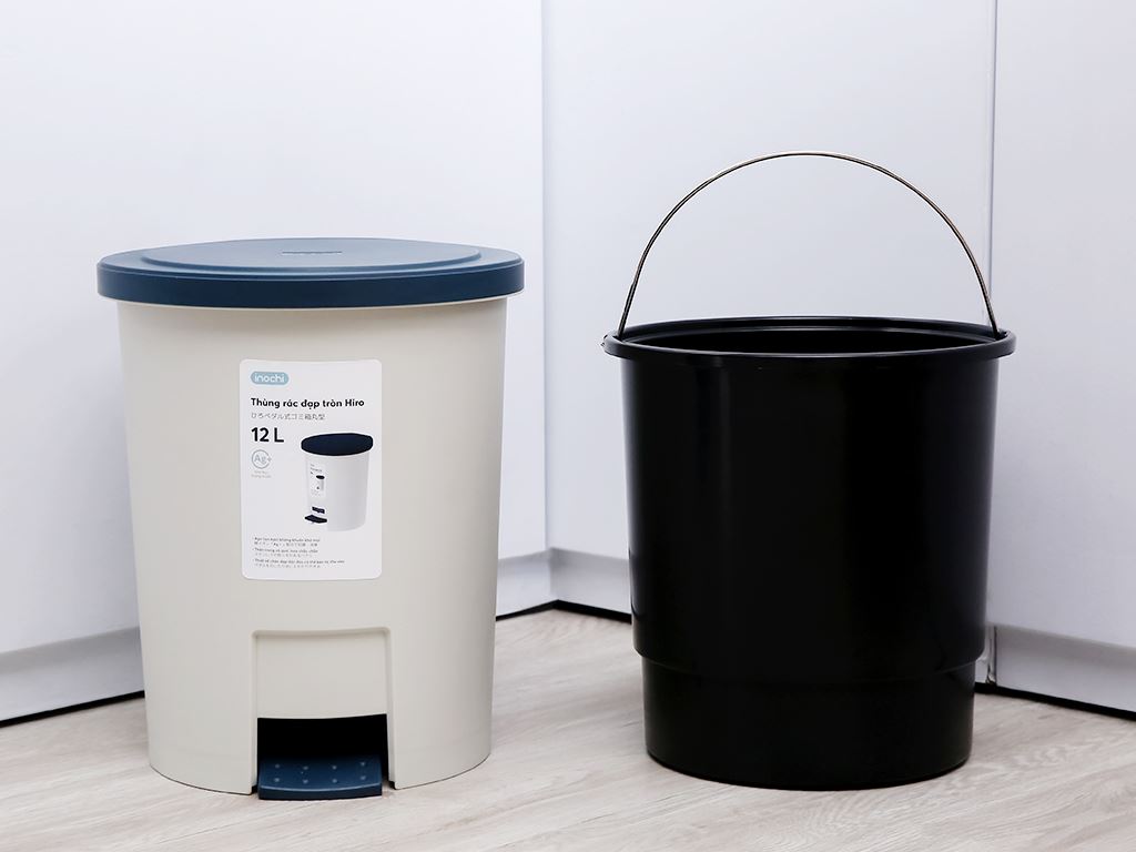 Thùng rác đạp tròn Hiro 6L, 12L
