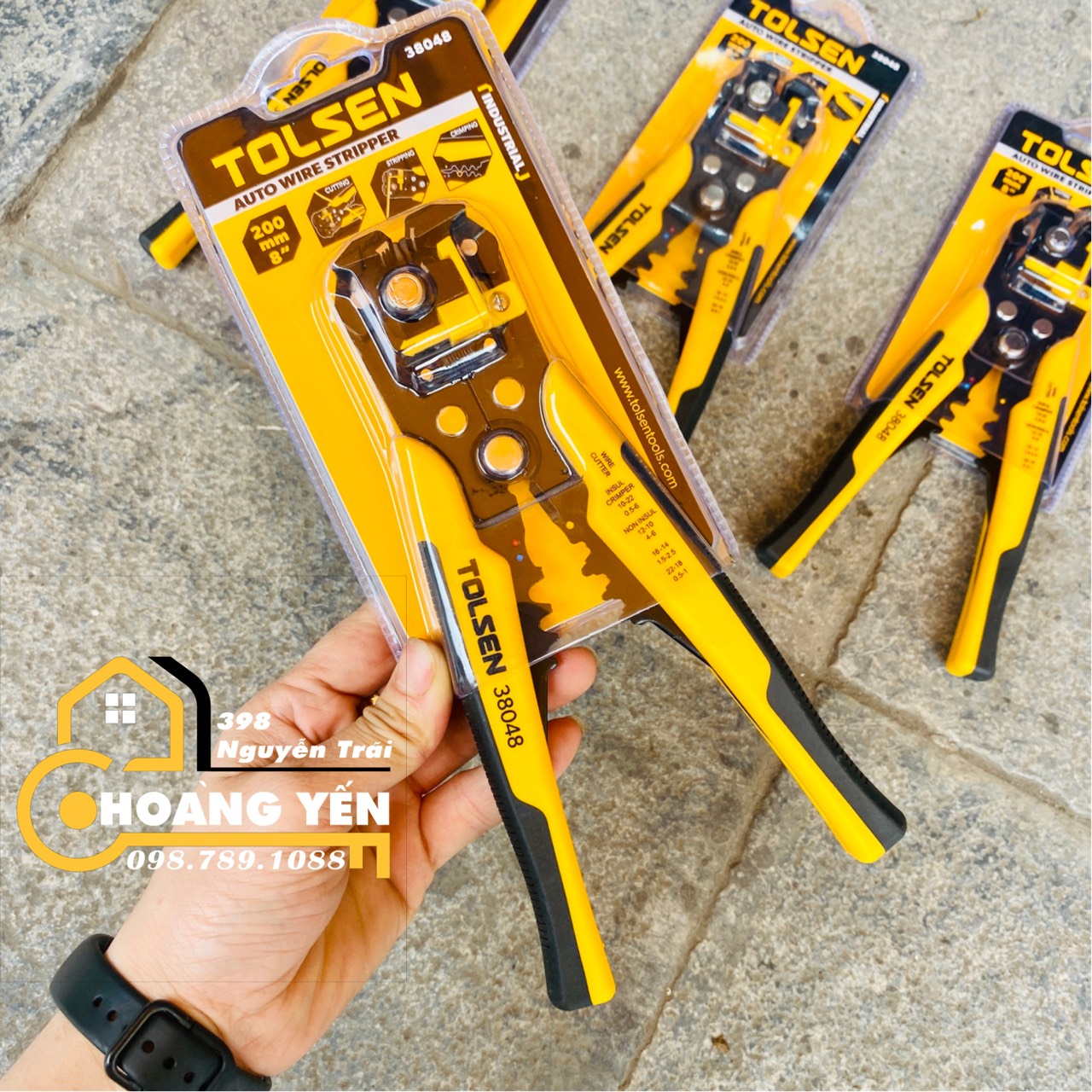 Kìm tuốt dây điện TOLSEN 38048, Kềm tuốt dây điện - Hoàng Yến