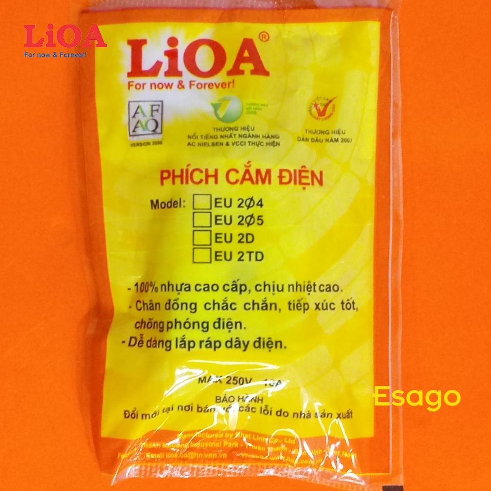 [HCM]Phích cắm điện LiOA 2 chân cắm tròn nhỏ Ø4