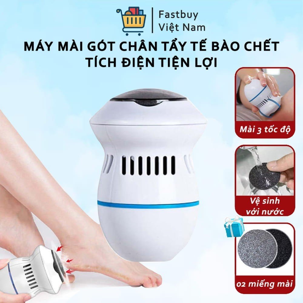 Máy chà gót chân tròn, dụng cụ mài gót chân tại nhà 2 đầu mài tẩy tế bào chết gót chân loại mới