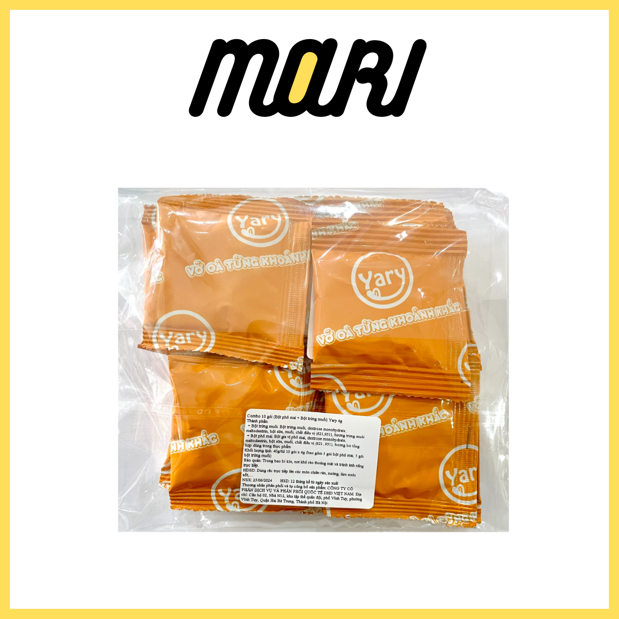 Bột phô mai lắc, bột trứng muối Yary 150g, 1kg