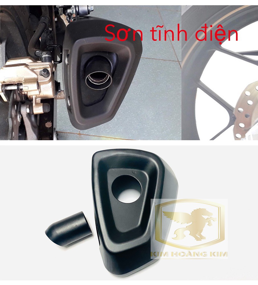 Chụp ống xả chụp pô Winner X co cong sơn tĩnh điện tránh xịt khói vào người đi xe máy phía sau