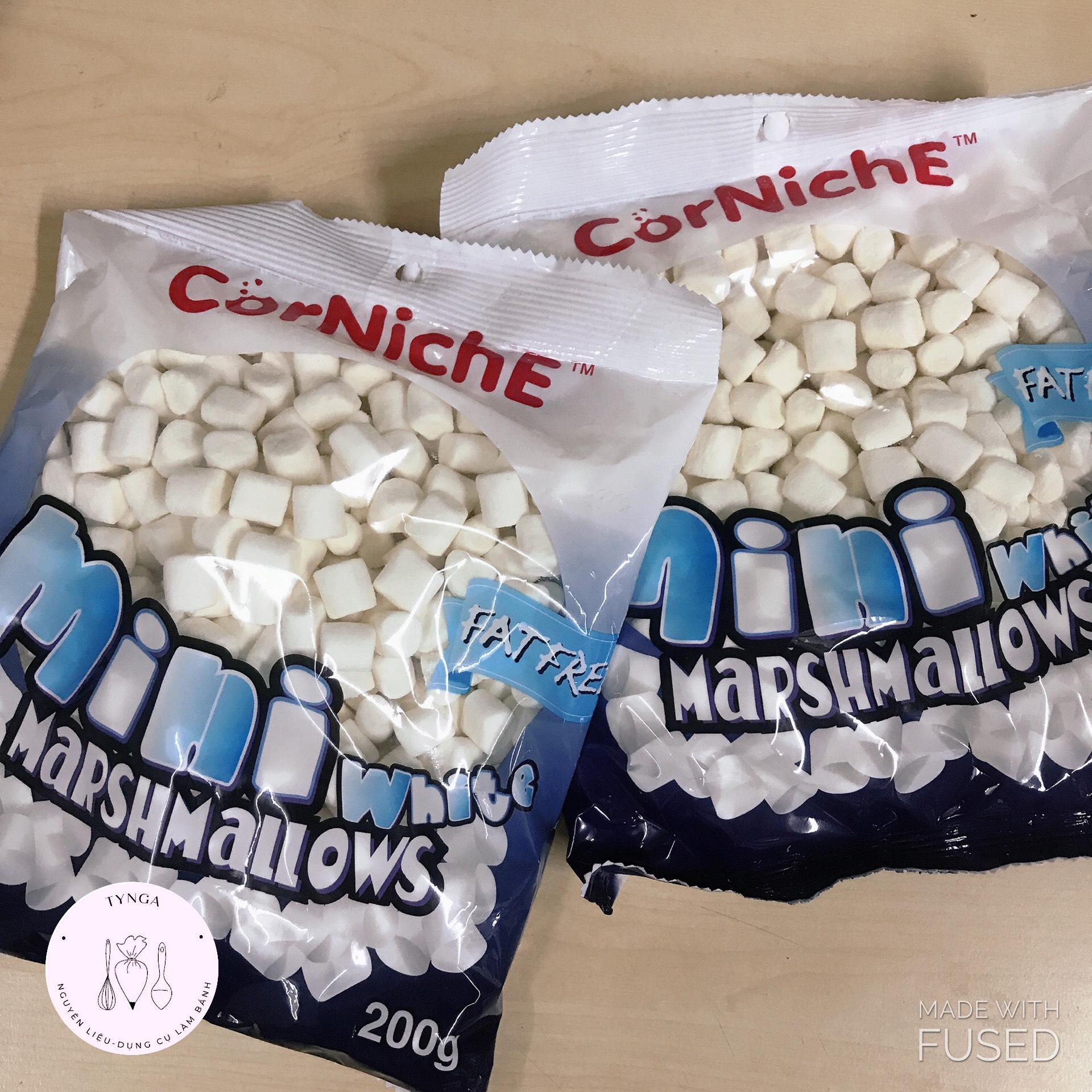 [Freeship + Quà Tặng 10k ]Kẹo dẻo trắng mini marshmallow CorNiche 200g