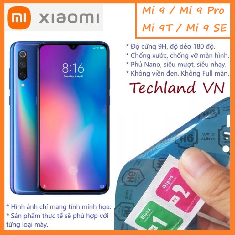 Cường Lực Phủ Nano Xiaomi Mi 9 / 9T / 9 SE / 9 Pro / 9 Lite / 9T Pro - Trong Suốt, Không Full Màn, Không Viền Đen