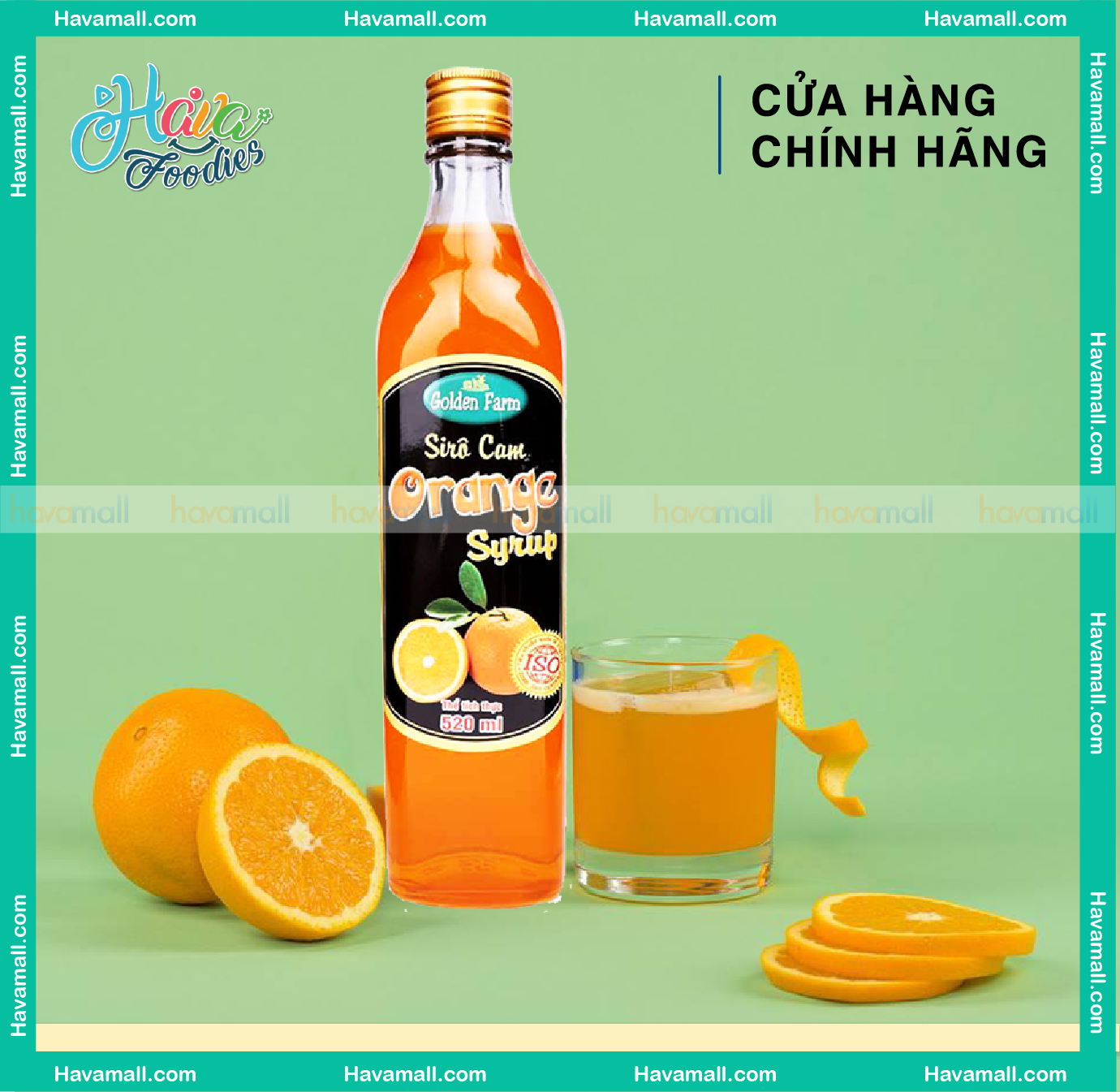 [HCM]Siro Cam – Golden Farm Orange Syrup 520ml