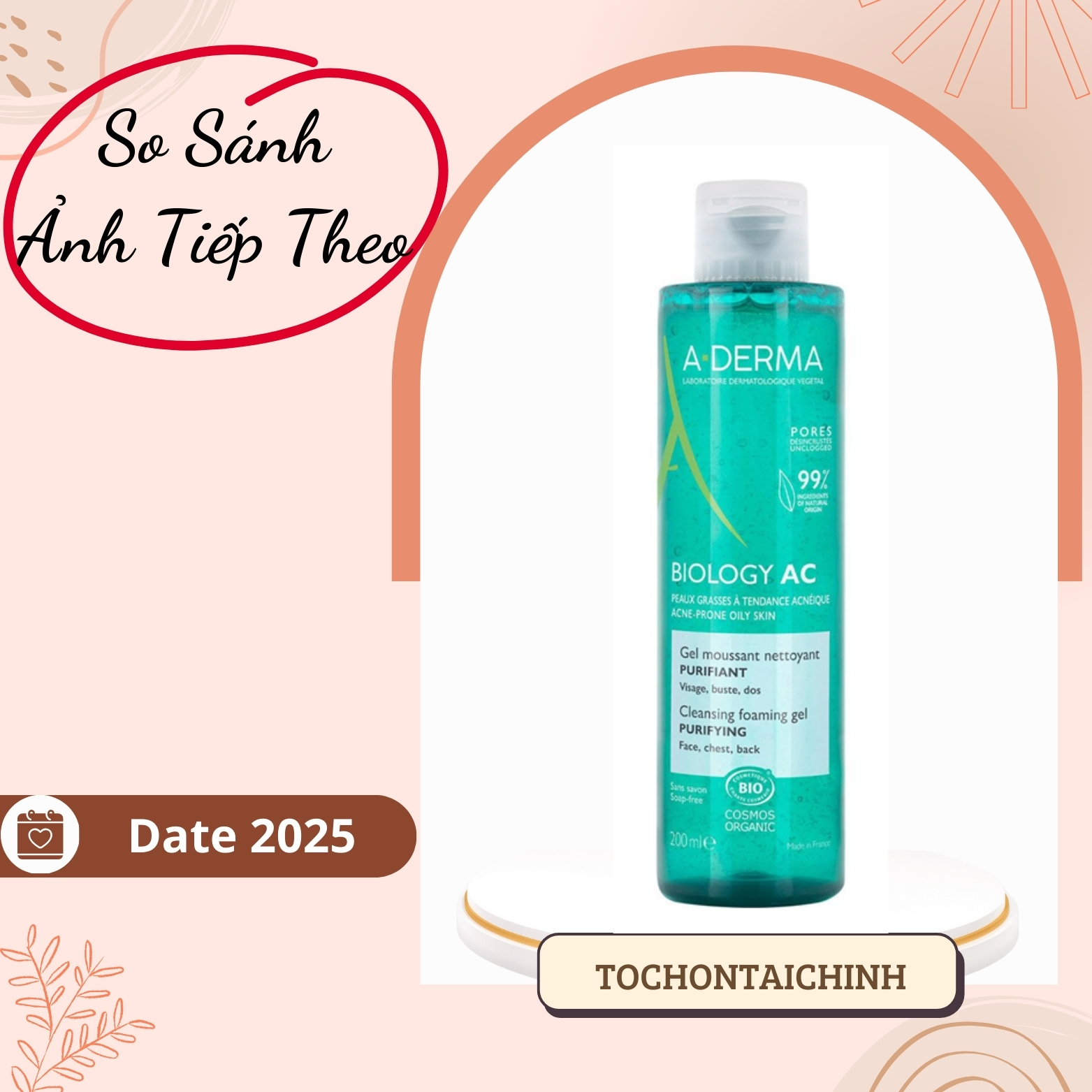 Sữa Rửa Mặt A-Derma Gel Moussant Purifiant Phys-Ac
