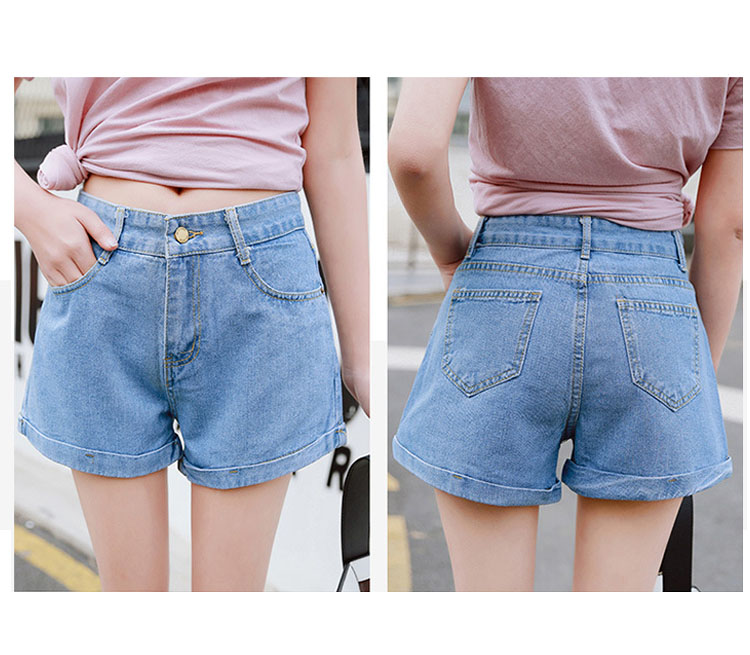 Quần short bò nữ bo gấu