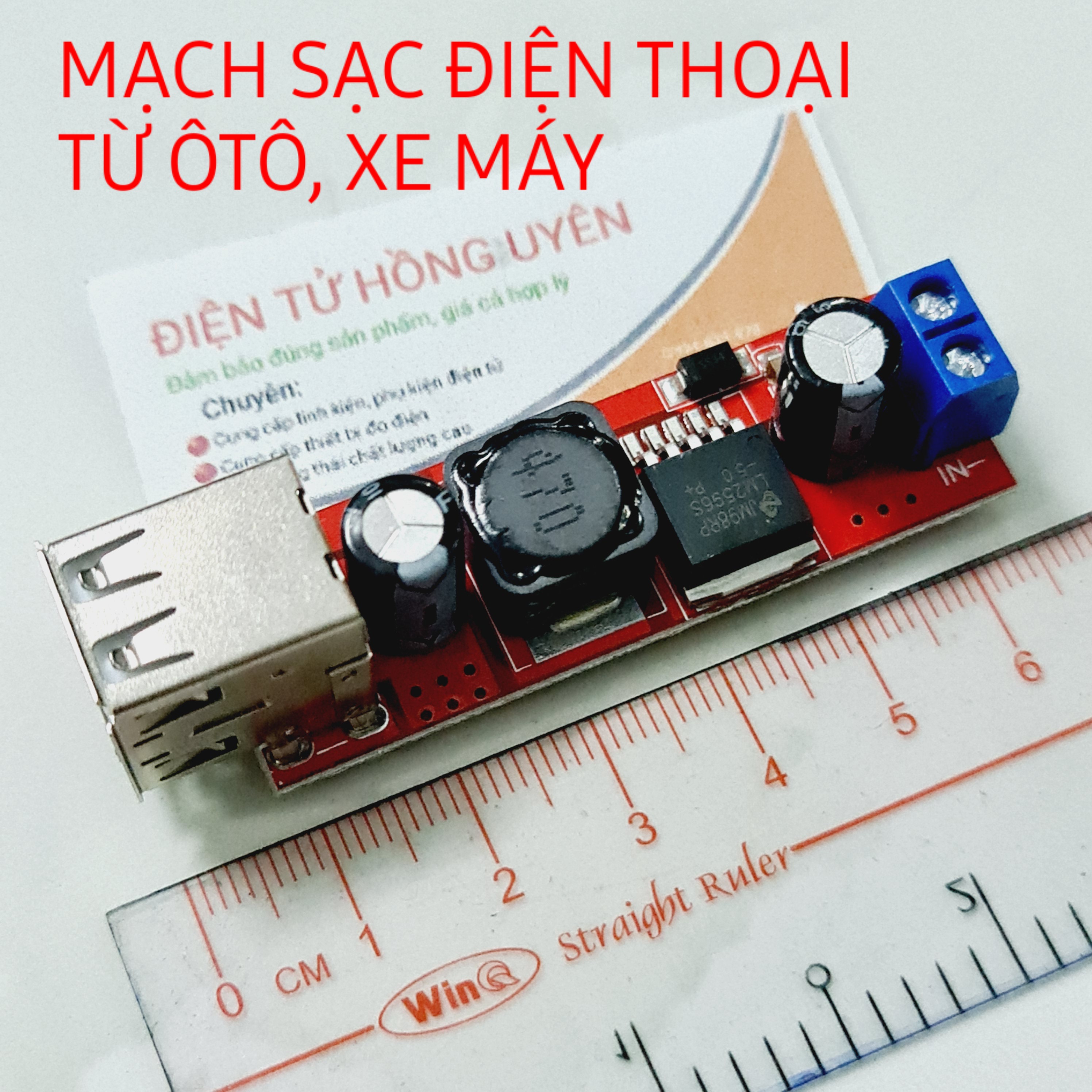 Mạch sạc điện thoại từ ô tô, xe máy. Mạch buck hạ áp từ 12v-24v xuống 5v sạc điện thoại (Sạc 2 điện thoại cùng lúc). Dòng sạc 3 Ampe (Sạc nhanh đầy điện thoại)