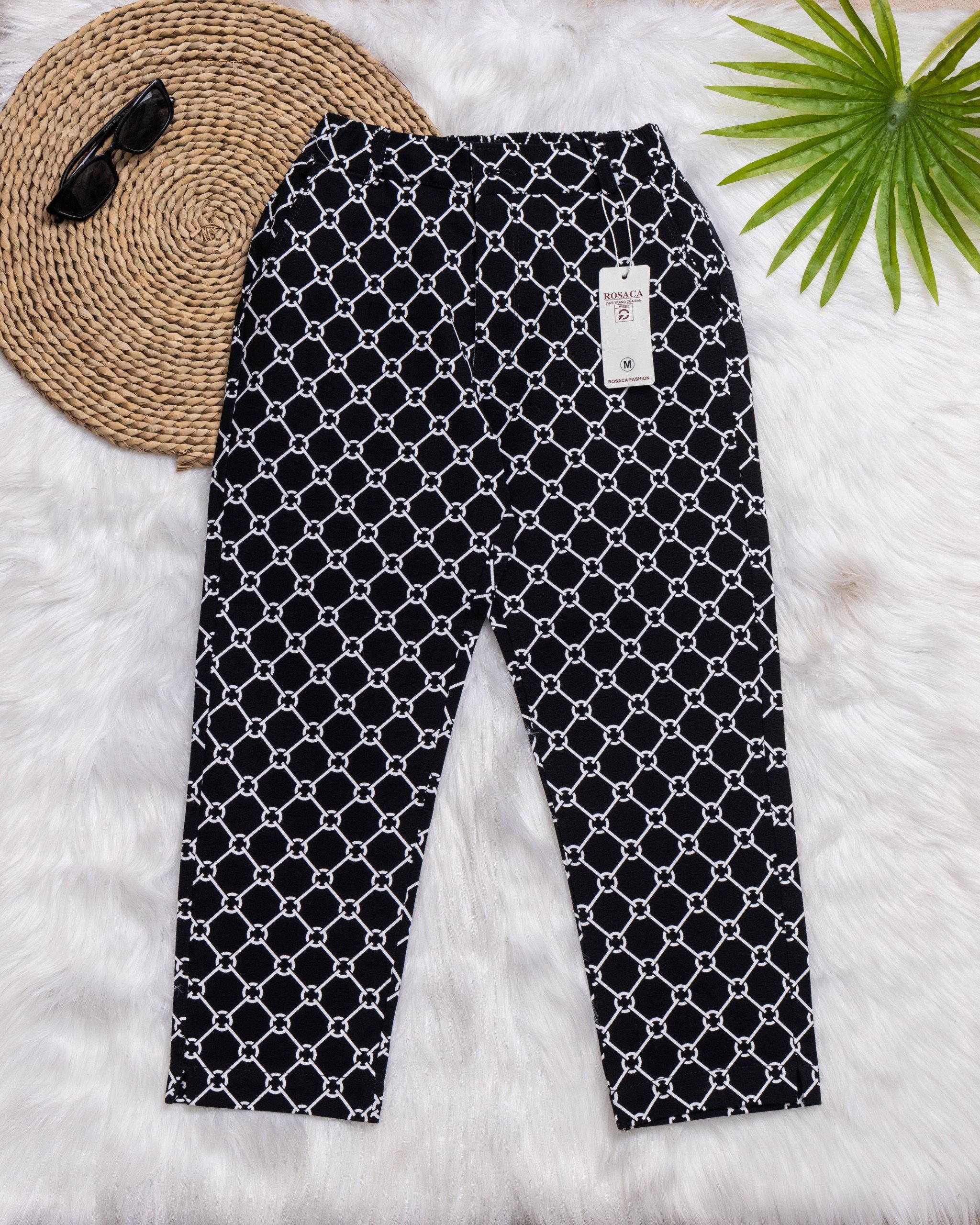 Quần 9 tấc Nữ Lưng Thun kaki Có Giãn