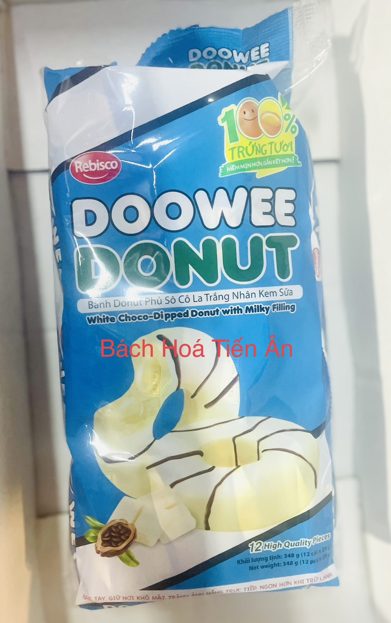 Bịch 12 Chiếc Bánh Donut Doowee Rebisco 360gr( 12 cái x 30g )