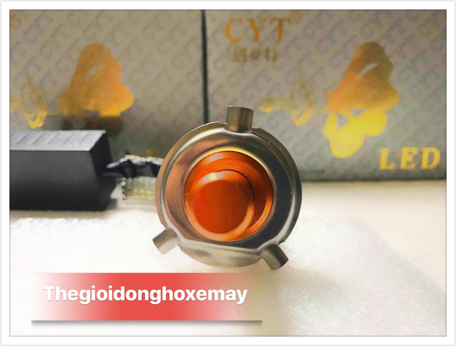 Đèn Pha Led CYT xịn - Chân H4 -2 Tim