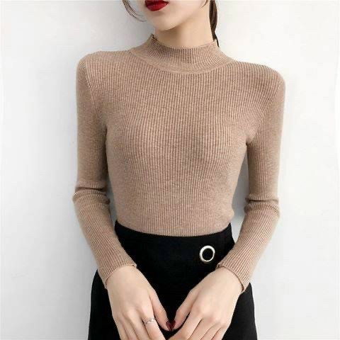 ÁO THUN GÂN CỔ LỌ FORM ÔM BODY TAY DÀI MC