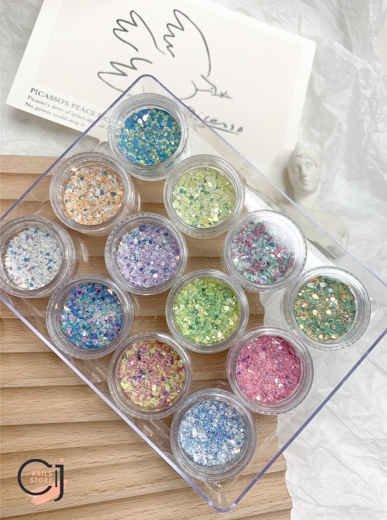 {CJ Nails Store} Nhũ ẩn phong cách Hàn