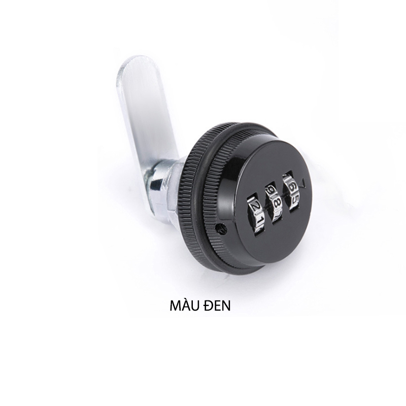 Khóa số cho ngăn kéo bàn, tủ với 3 mã số có thể thay đổi được, bằng hợp kim, loại dài 20mm