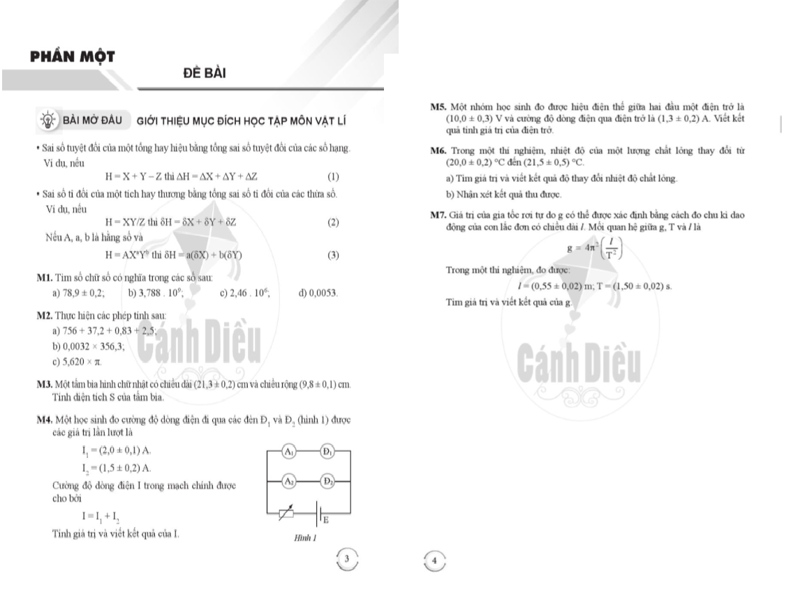 Bài Tập Vật Lí 10 - Cánh Diều