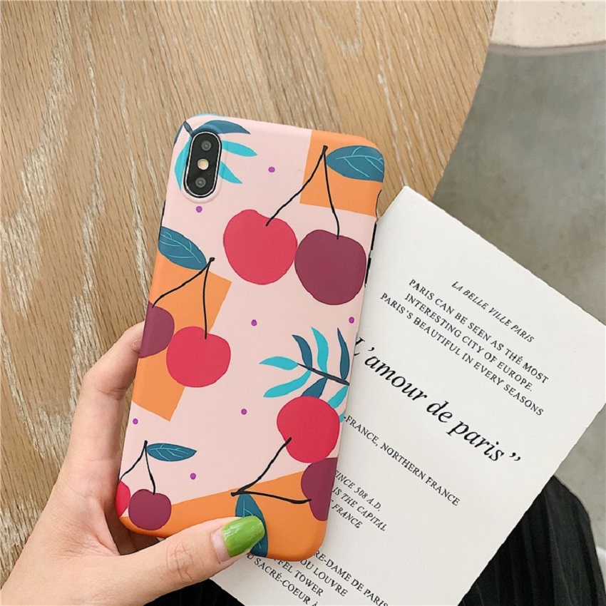 Ốp lưng iphone cao cấp full viền ốp silicon cherry dành cho iphone6/ iphone 6 plus/ iphone 7/ iphone 7plus/ iphone 8/ iphone 8plus/ iphone X/ iphone Xs max/ iphone 11/ iphone 11 pro/ iphone 11 pro max