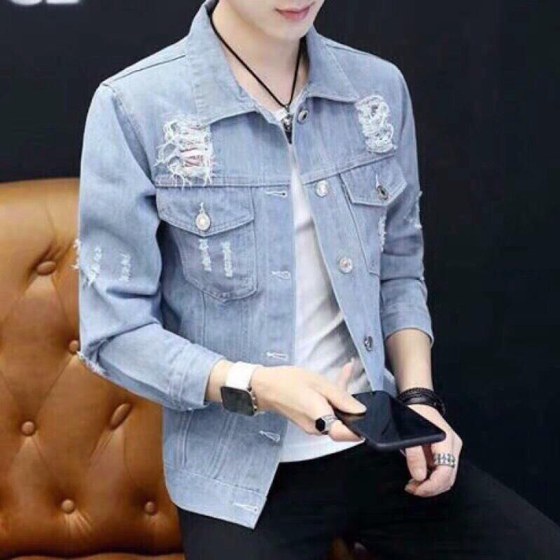 [HCM]ÁO KHOÁC JEAN NAM CHẤT BÒ THỜI TRANG CAO CẤP LULY FASHION LL301