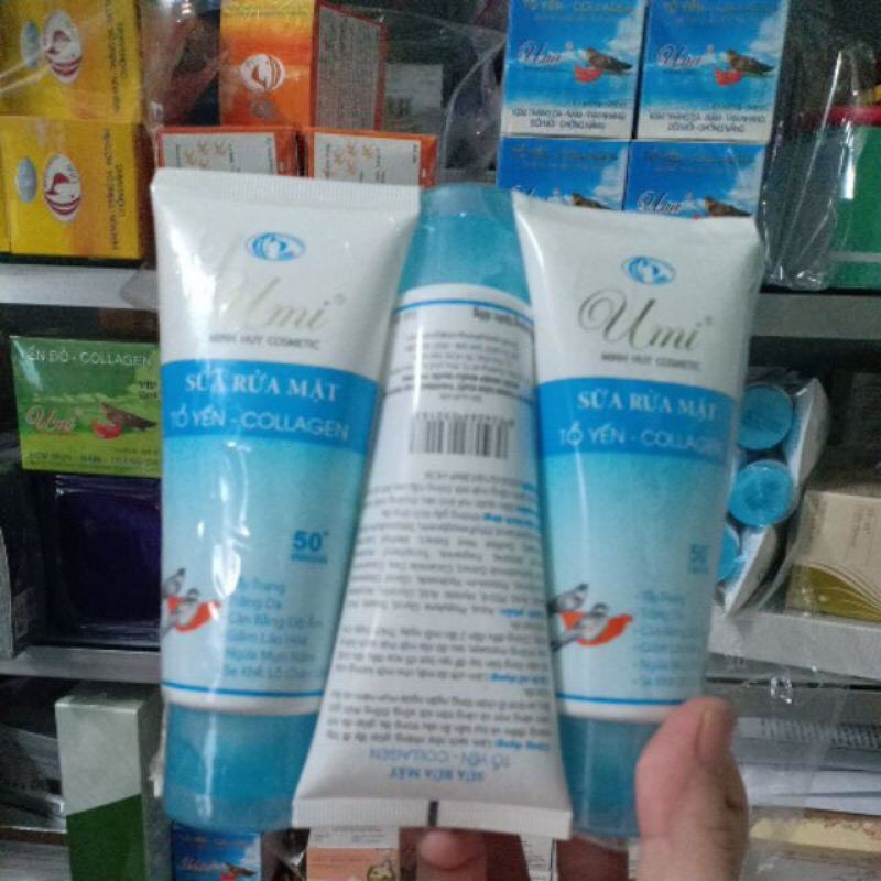 Combo 3 tuýp sữa rửa mặt Umi yến đỏ