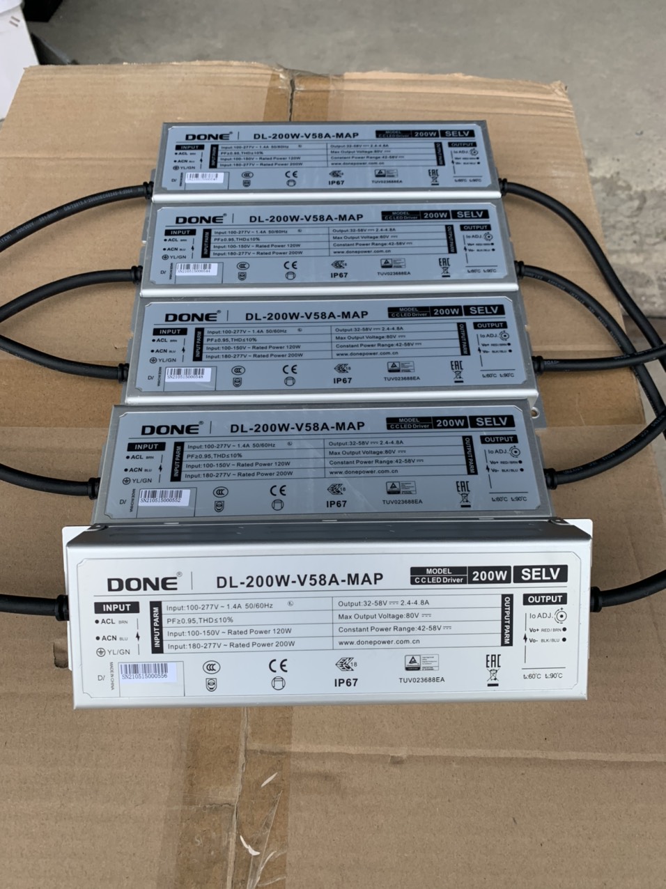 Driver LED DONE MAP 200W chính hãng, DONE DL 200W MAP