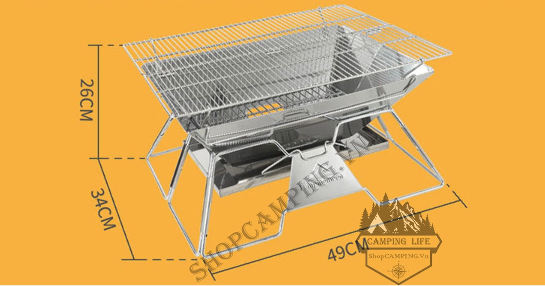 [HCM]Bếp nướng dã ngoại cắm trại Campingmoon MT3