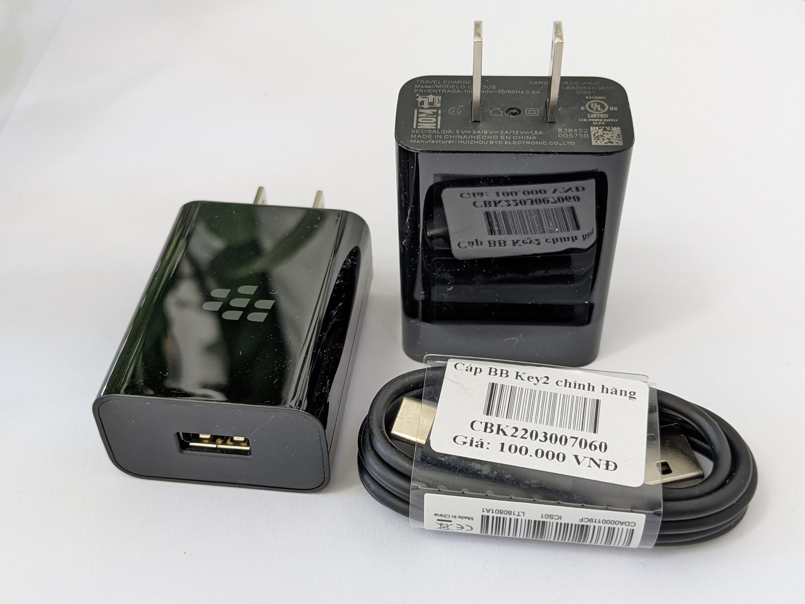 Sạc cáp BB KeyTwo / Key2 - quick charge 3.0