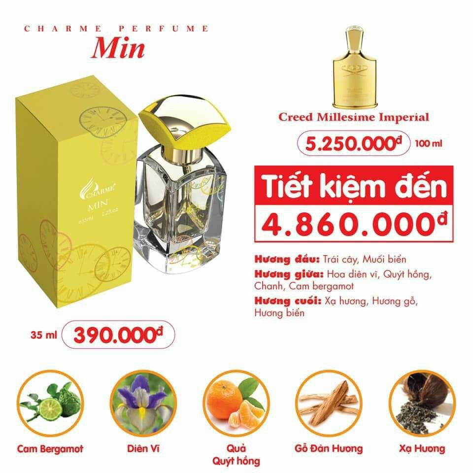 [HCM]Nước hoa nữ Cha.me Min (35ml)