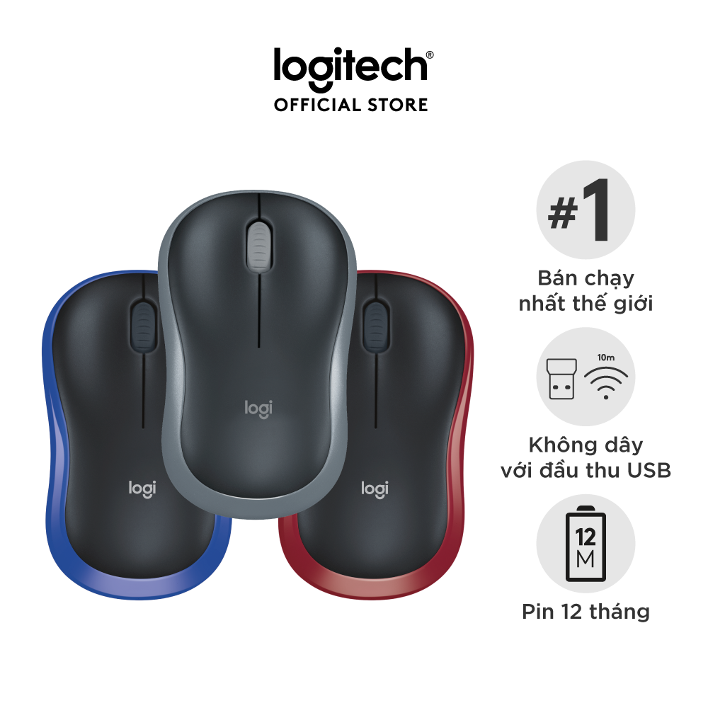 Chuột Quang không dây LOGITECH M185 - Hãng Phân Phối Chính Thức