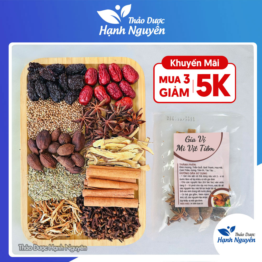 Gia vị mì vịt tiềm Hồng Kong, gói gia vị tiềm vịt đầy đủ, thơm ngon, tiện lợi