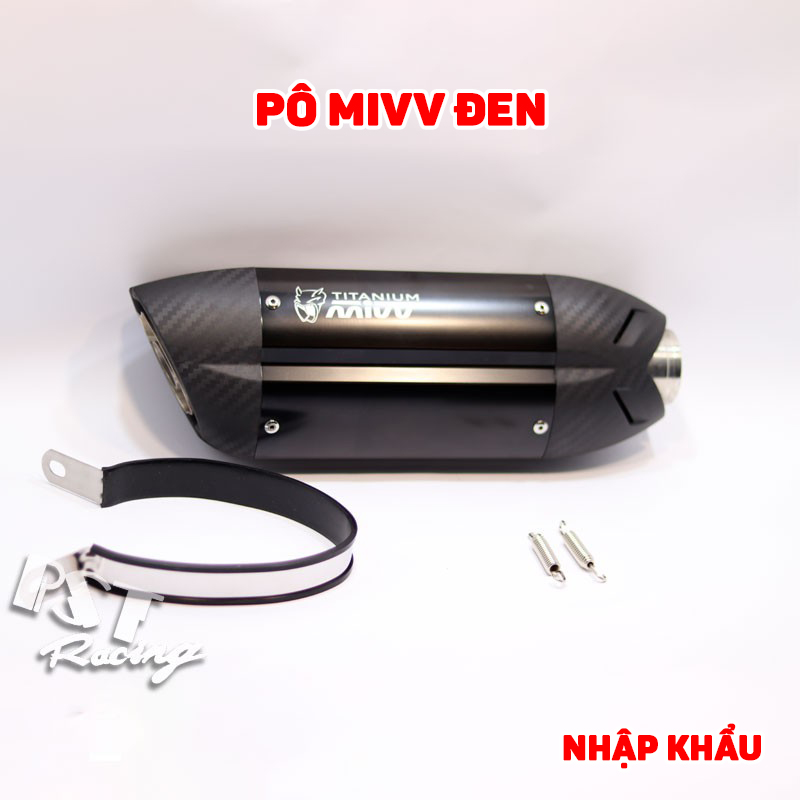 Pô MIVV đen cao cấp nhập khẩu