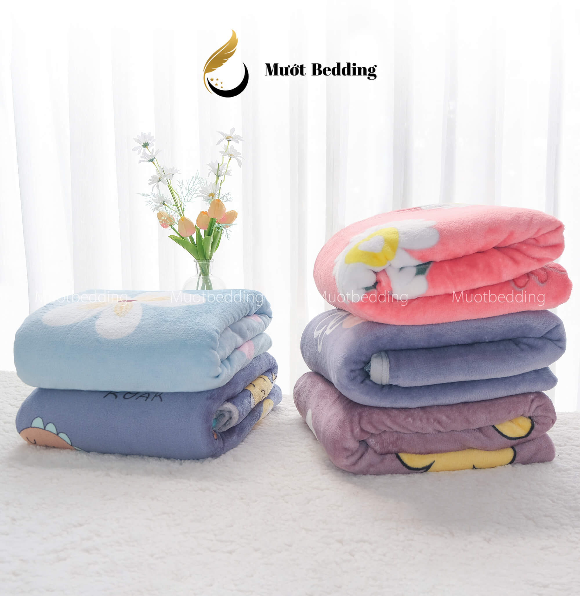 Chăn mền văn phòng, gia đình, mỏng nhẹ, size 2mx2m3