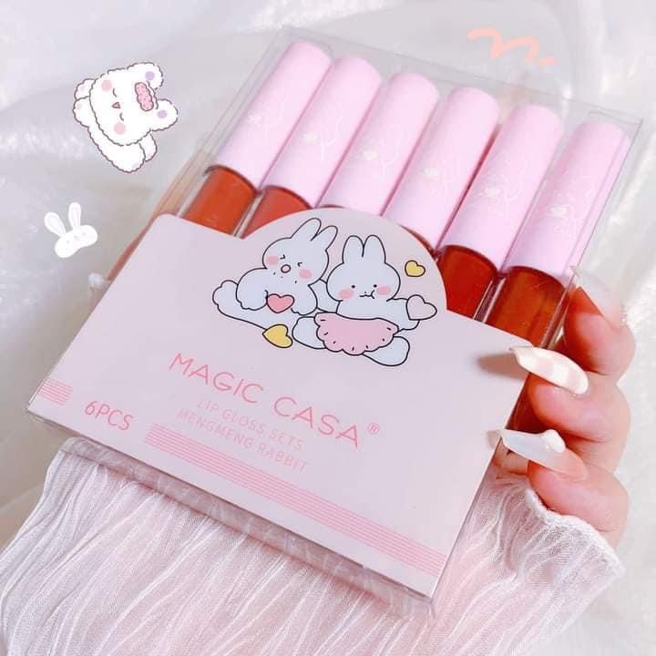 Set 6 Son Kem Lì Thỏ MengMeng MAGIC CASA