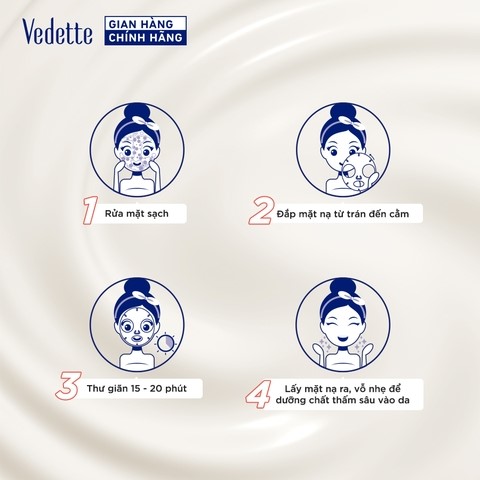 Mặt nạ giấy trắng da Vedette Trà Xanh 22ml