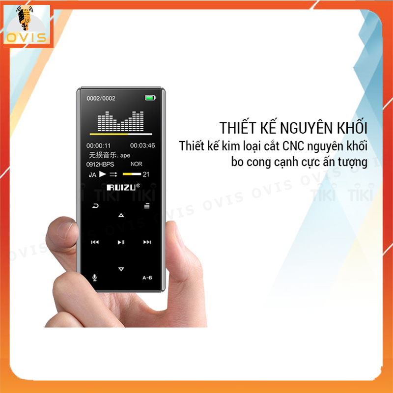 Ruizu D29 - Máy Nghe Nhạc Lossless, Bluetooth 5.2