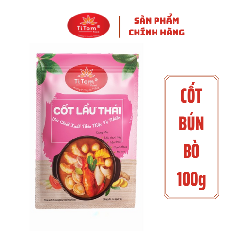 Gia vị lẩu thái 100g, cốt lẩu thái Titomfoods chính hãng, gói gia vị nấu lẩu thái ngon