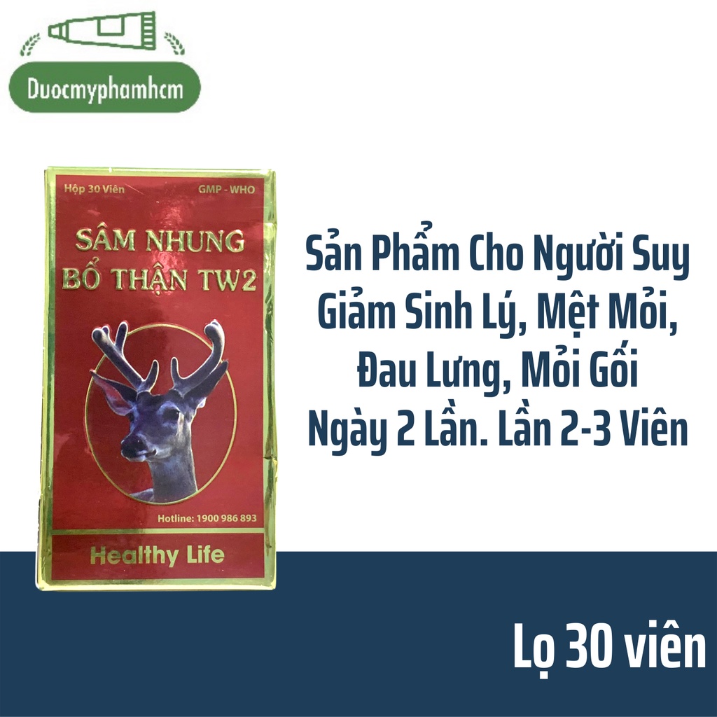 Sâm nhung bổ thận Trung Ương 2 - Lọ 30 viên