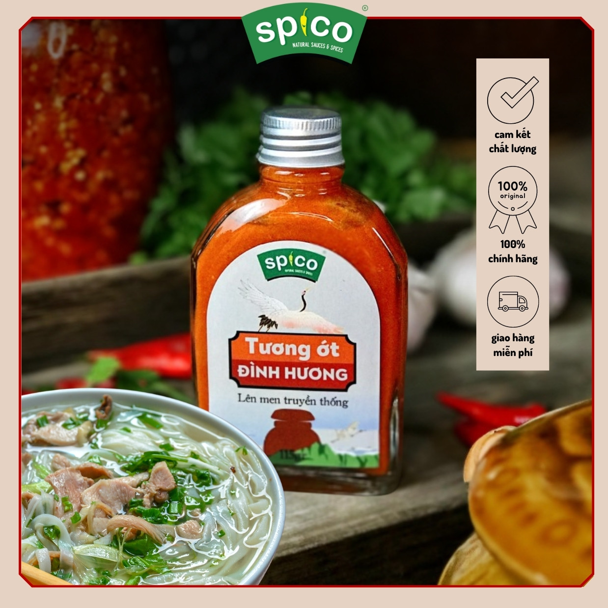 TƯƠNG ỚT ĐÌNH HƯƠNG SPICO CHUẨN VỊ BẮC CAY THƠM KHÔNG CHẤT BẢO QUẢN