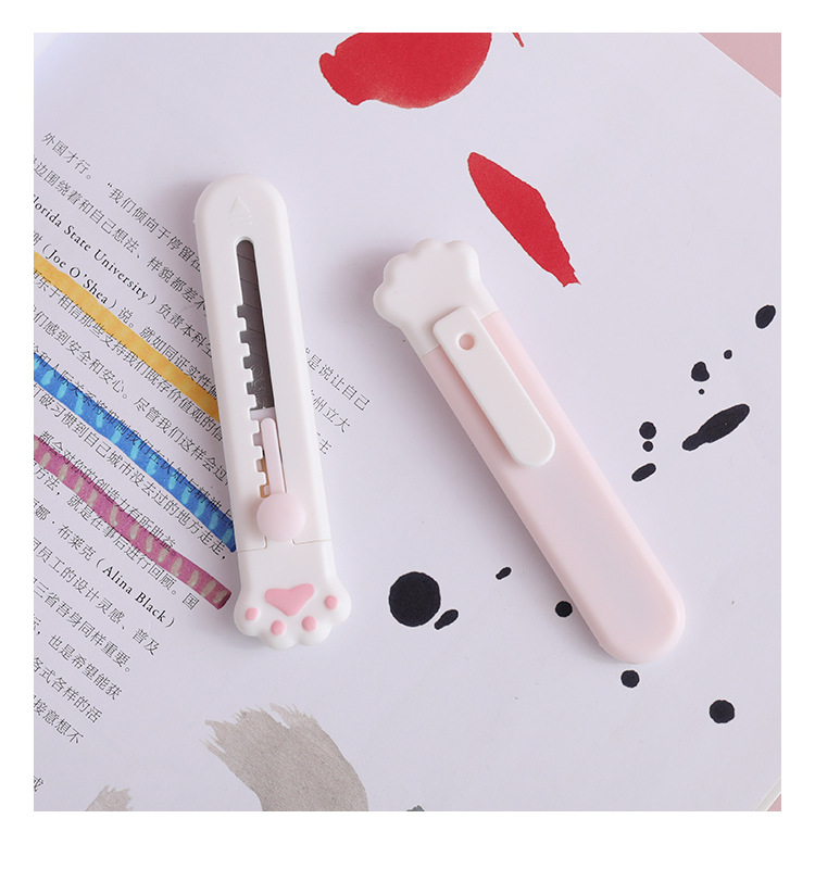 S12 Dao rọc giấy Mini chân mèo siêu cute