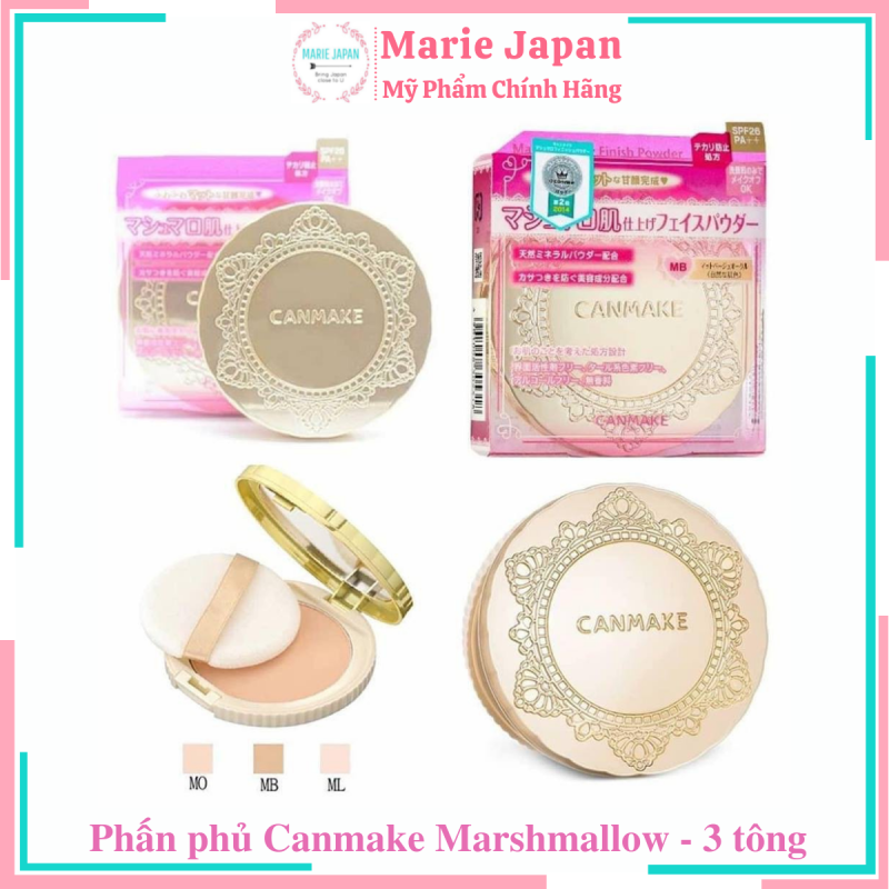 Phấn phủ Canmake Marshmallow Finish Powder Nhật Bản nhập khẩu