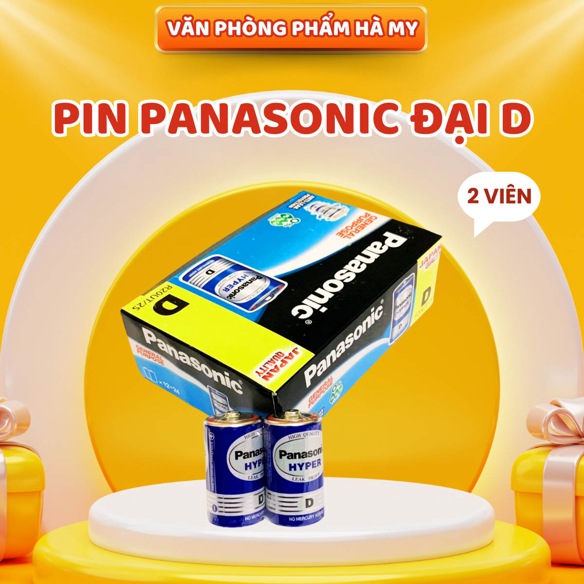 (2 Viên) Pin đại D R20 Panasonic Hyper Carbon R20UT 1.5V